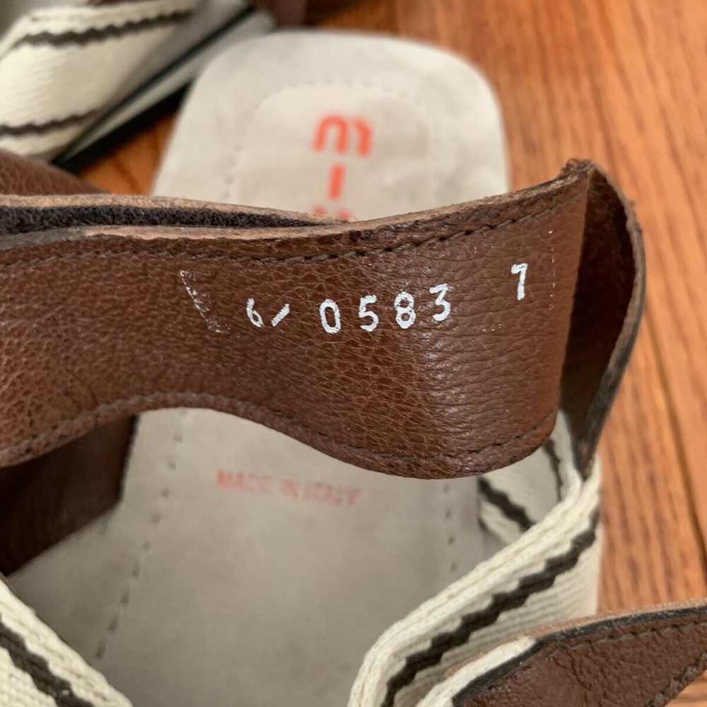 New Mens Prada Miu Miu Sandals Size 7 Model 6/0583 - image 6